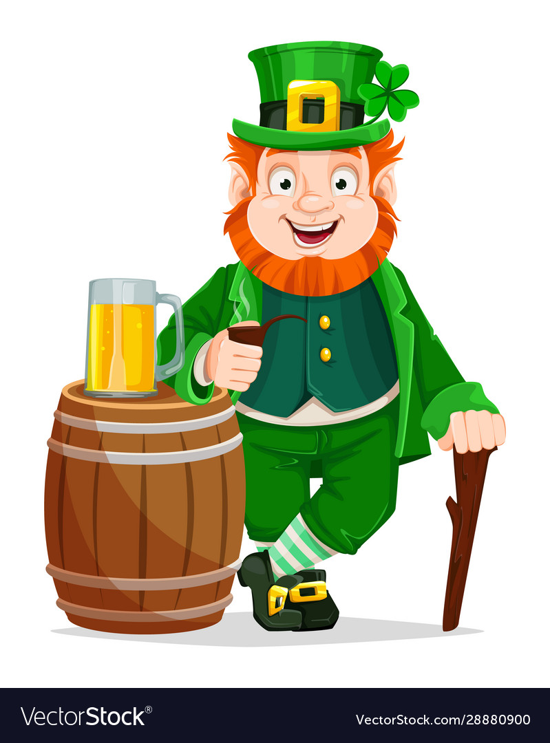 Stock leprechaun cartoon character Royalty Free Vector Image