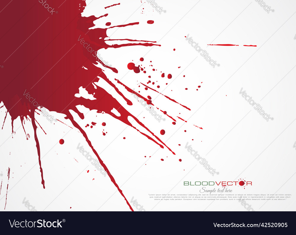 Blood splatter isolated on white background design