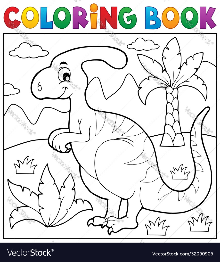 Download Coloring Book Dinosaur Theme 4 Royalty Free Vector Image