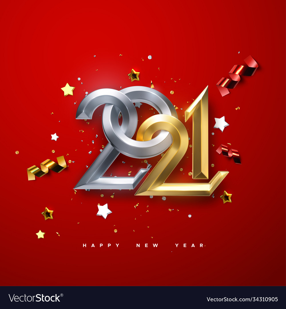 Happy New 2021 Year Royalty Free Vector Image - Vectorstock