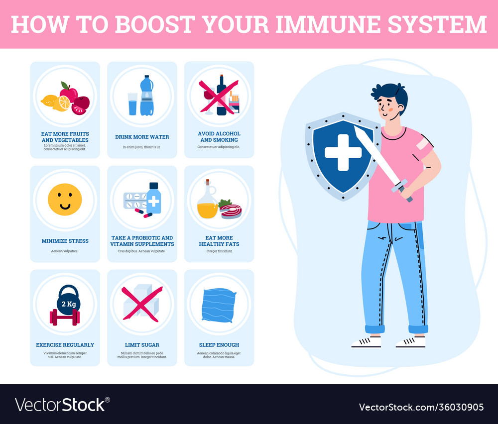 How To Boost Your Immune System A Poster Vector Image