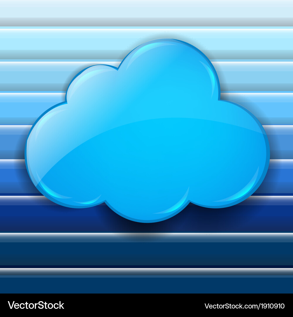 Abstract blue background with speech bubble cloud Vector Image