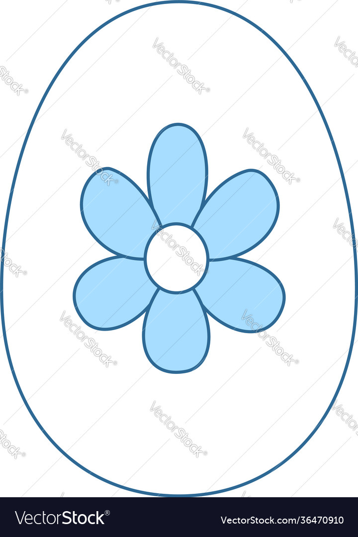 Easter egg with ornate icon vector image Easter egg with ornate icon