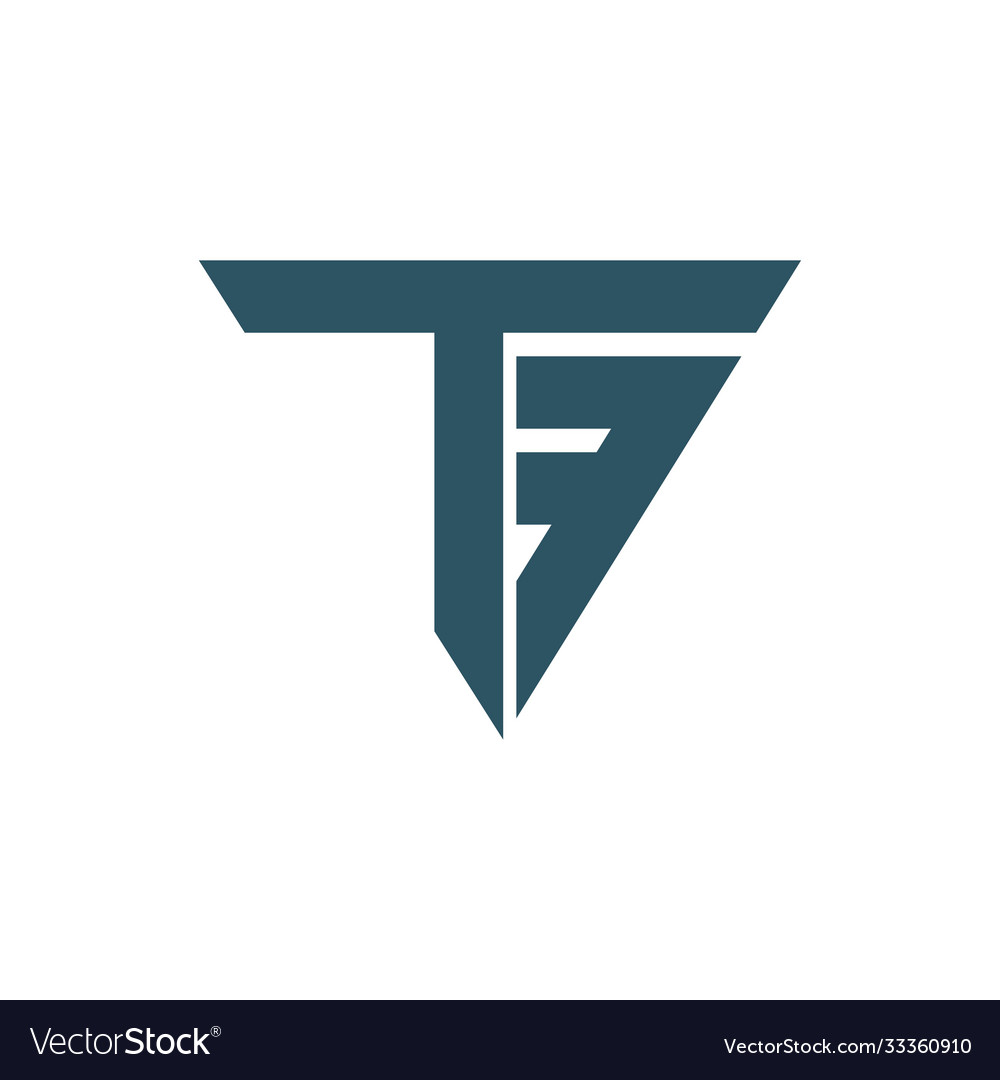 Initial letter tf logo or ft logo design Vector Image