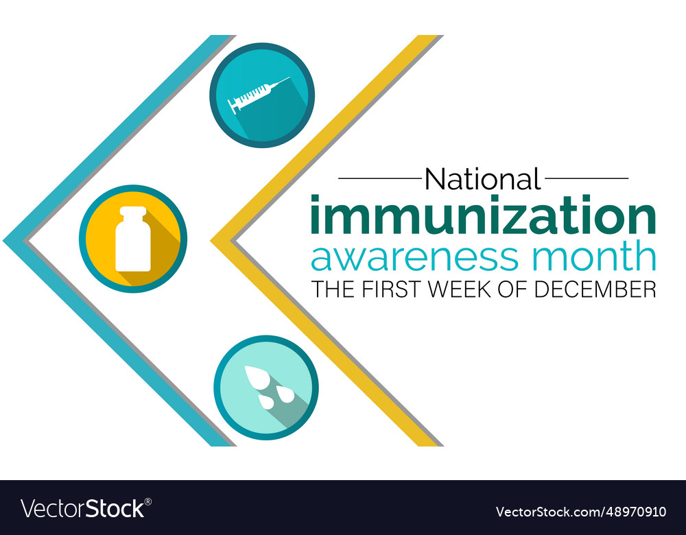 National influenza vaccination week Royalty Free Vector