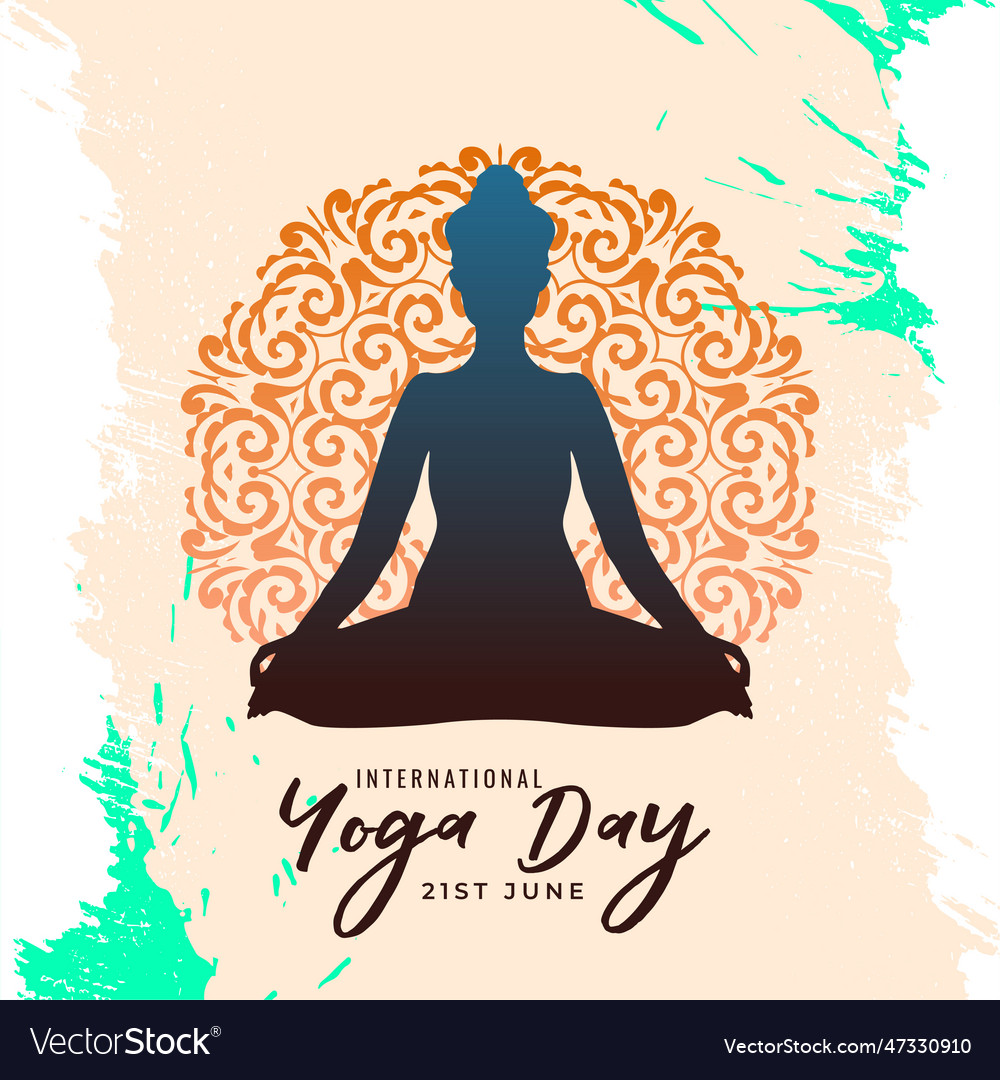 Perfect International Yoga Day Background Vector Image