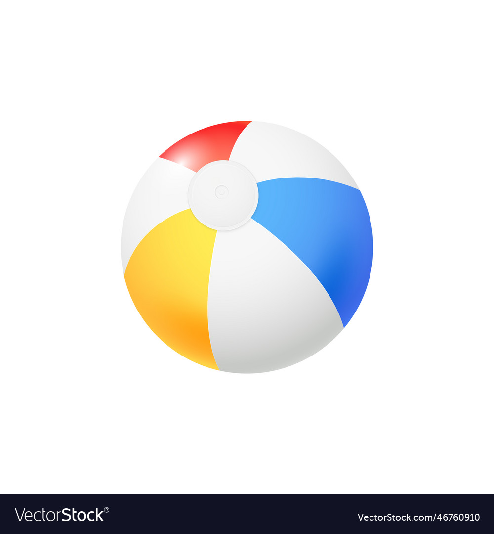 Realistic inflatable ball Royalty Free Vector Image