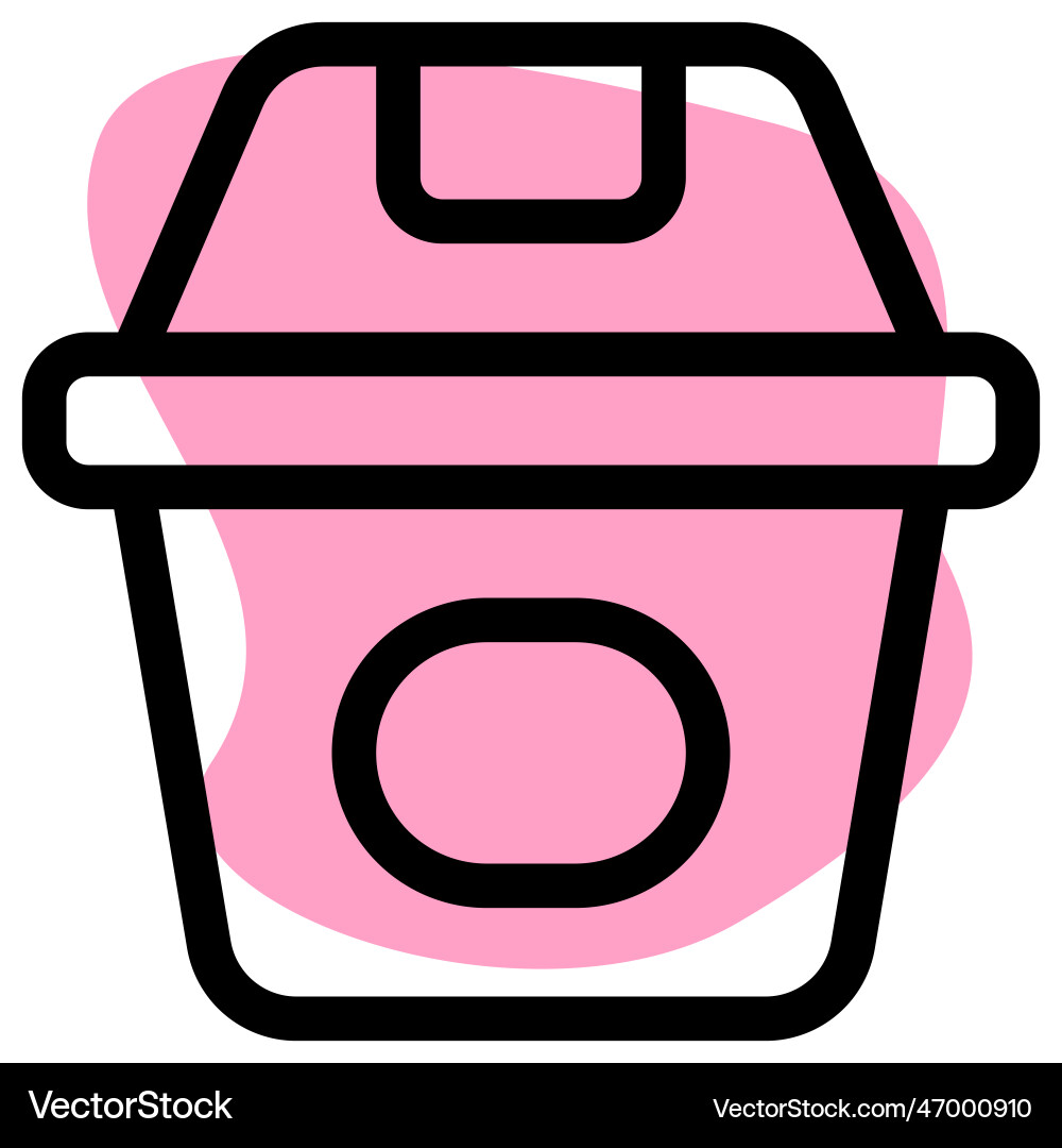 Small waste basket for dumping paper Royalty Free Vector