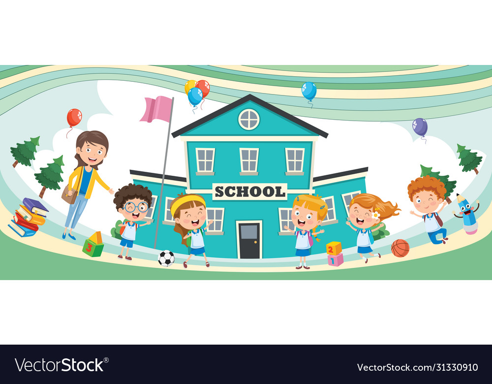 Students With Their Teacher Royalty Free Vector Image students-with-their-teacher-royalty-free-vector-image