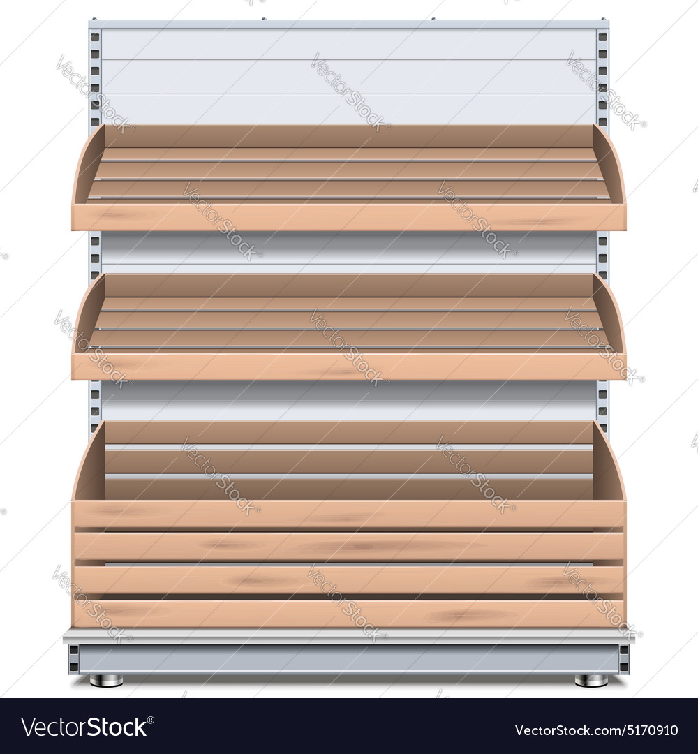 Supermarket bread shelf Royalty Free Vector Image
