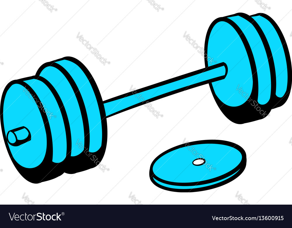 Barbell icon cartoon Royalty Free Vector Image