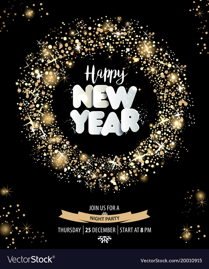 christmas invitation card with text in paper style