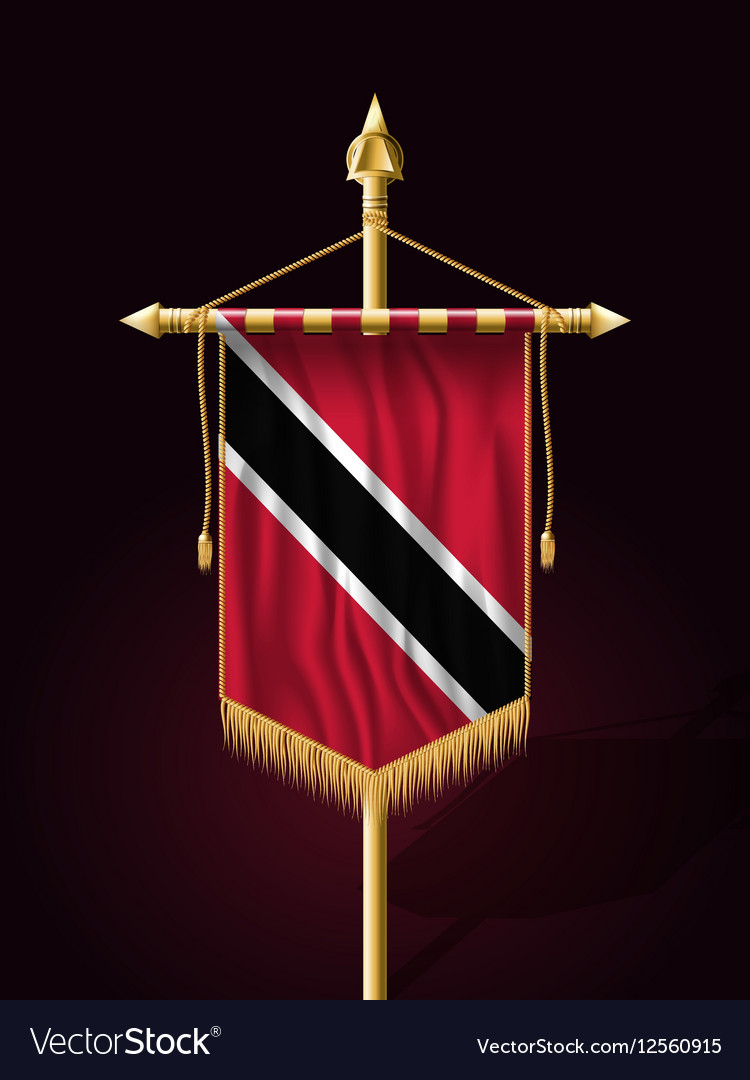 Flag Trinidad And Tobago Festive Vertical Banner Vector Image 7519