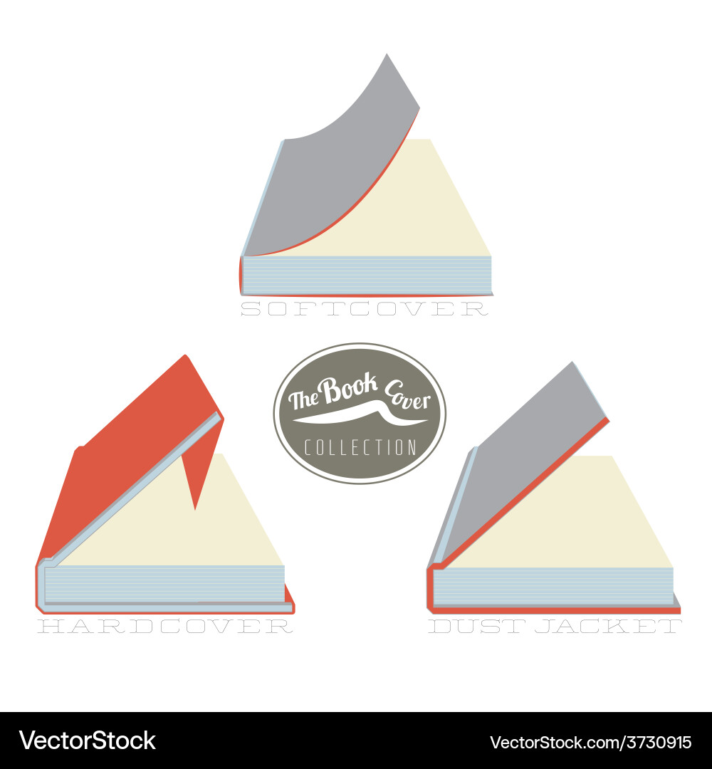 The book cover types Royalty Free Vector Image