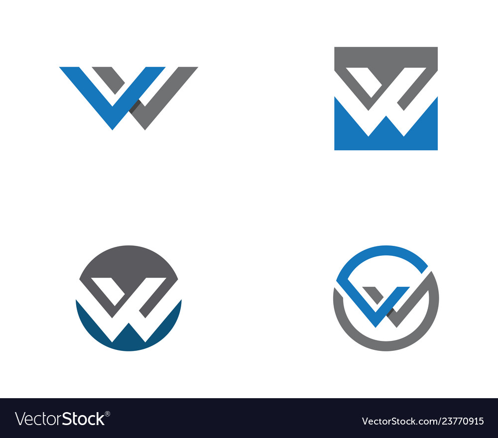 W letter business corporate logo Royalty Free Vector Image