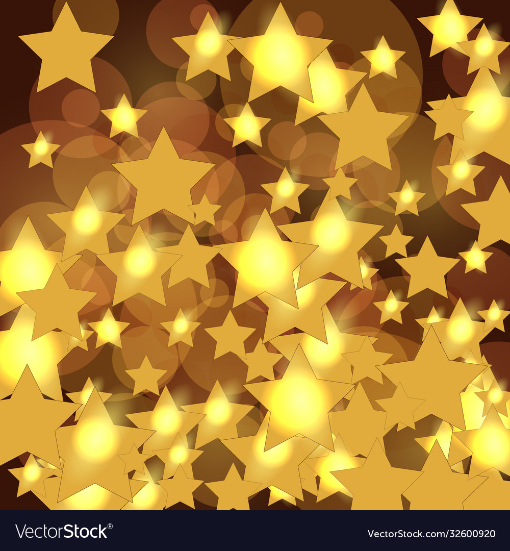 Christmas background with gold magic star Vector Image