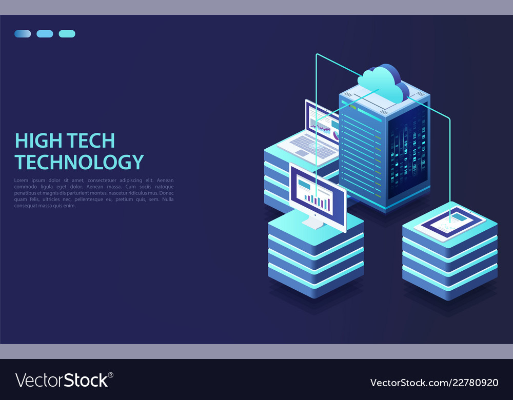 Cloud storage data and synchronization of devices Vector Image