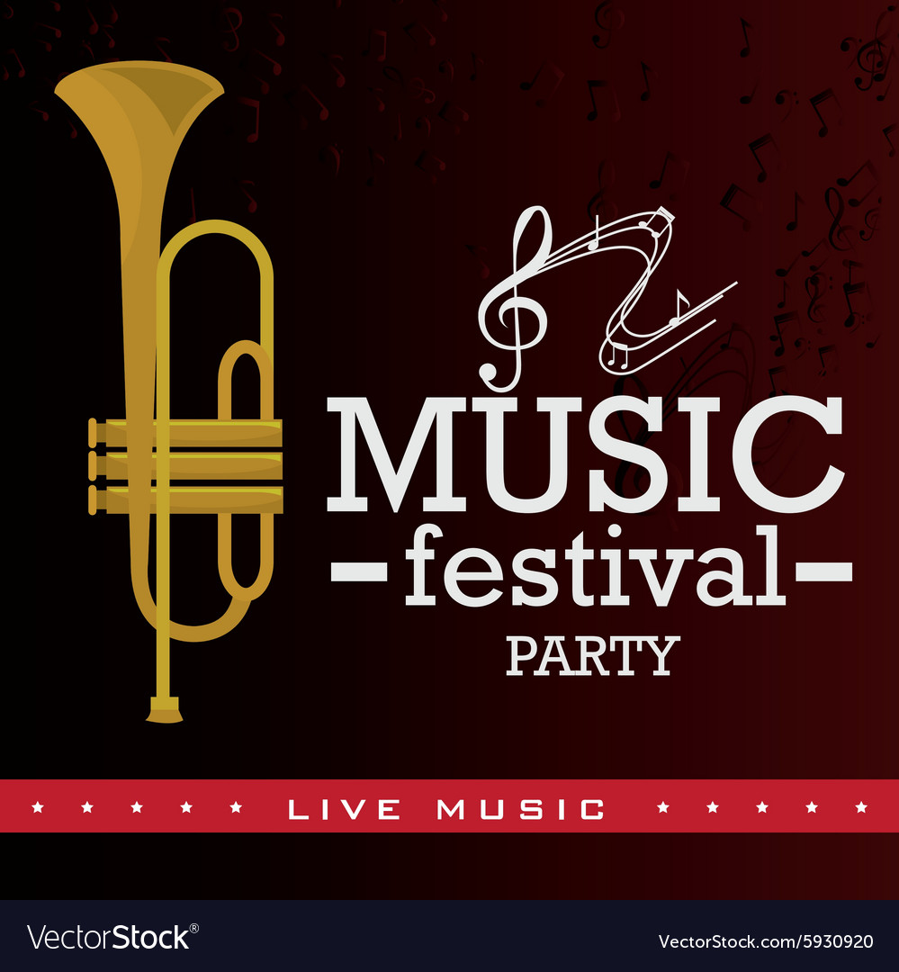 Music festival design Royalty Free Vector Image