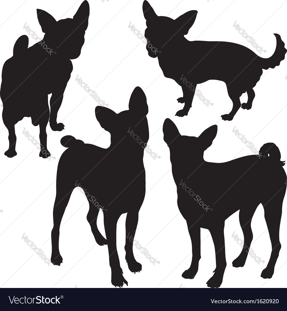 Silhouettes of dogs Royalty Free Vector Image - VectorStock