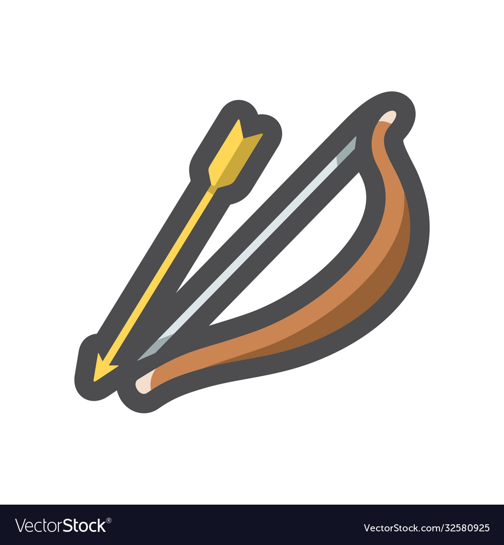 Bow and arrow icon cartoon Royalty Free Vector Image