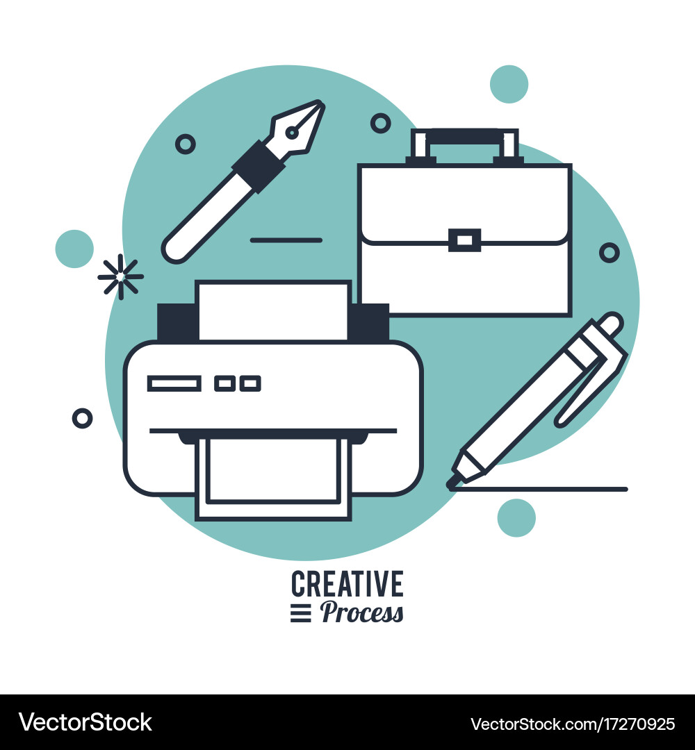 Creative process infographic Royalty Free Vector Image