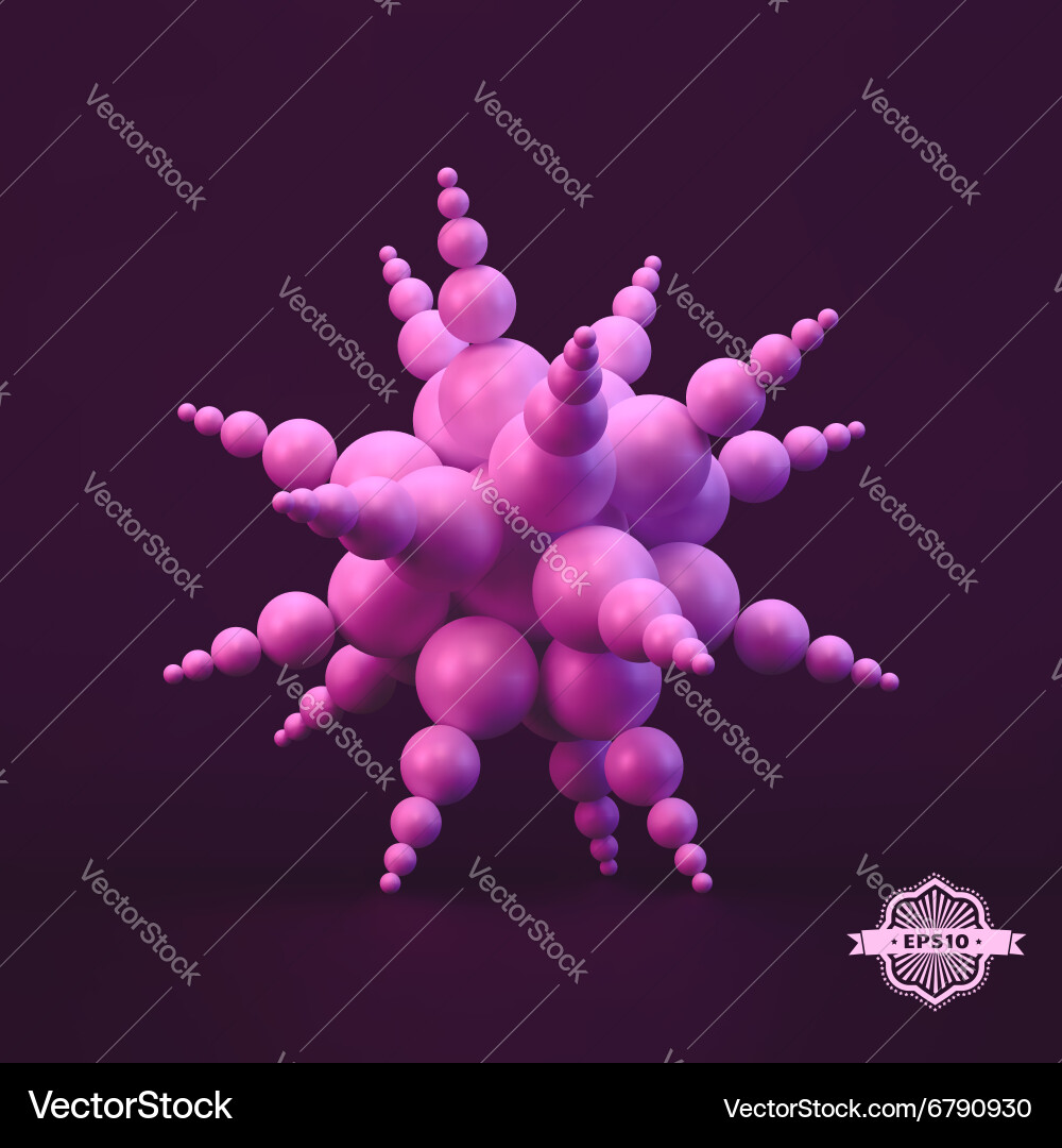 3d abstract spheres composition Royalty Free Vector Image