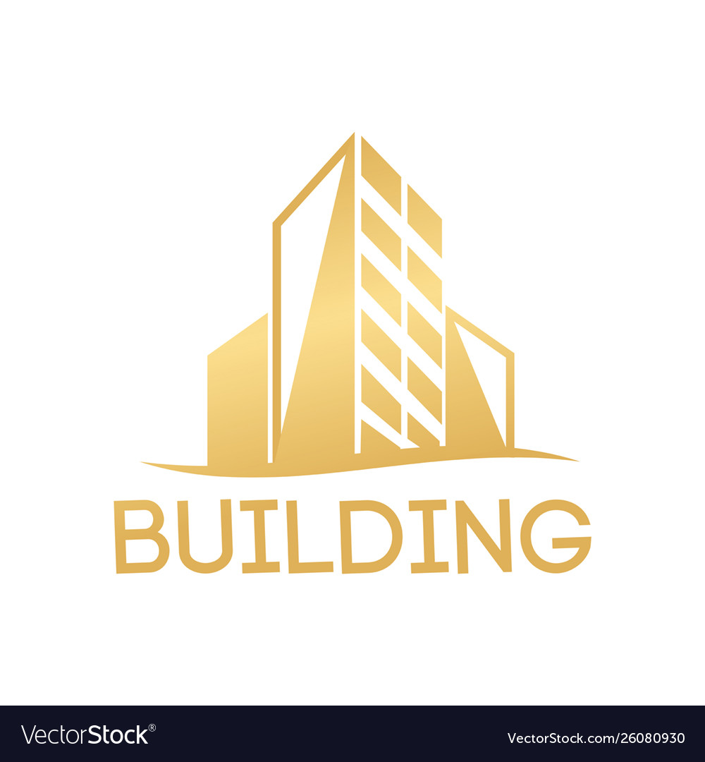 Buildings logo - template design Royalty Free Vector Image