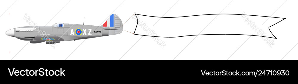 Flying Blank Banner Royalty Free Vector Image Vectorstock