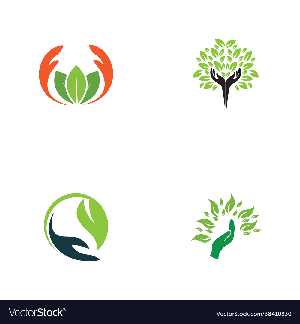 Hand leaf Royalty Free Vector Image - VectorStock