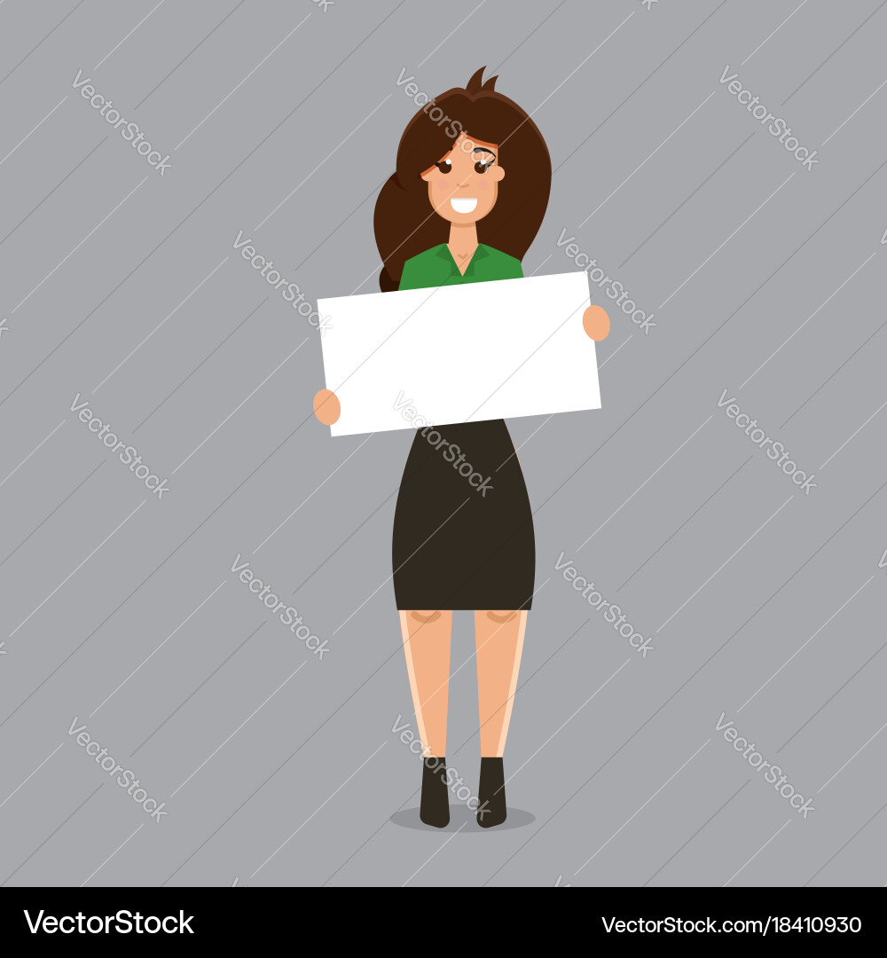 Holding girl poster Royalty Free Vector Image VectorStock
