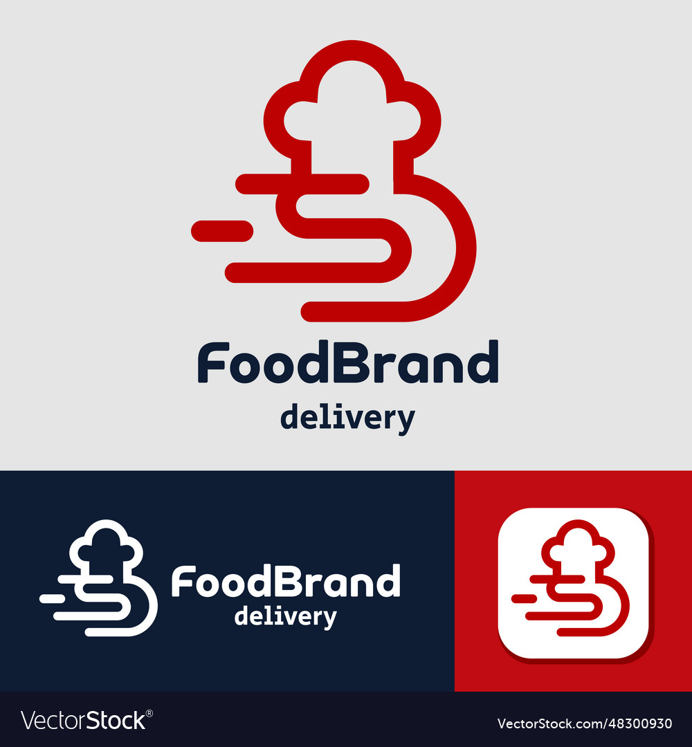 Letter s food fast delivery logo design Royalty Free Vector