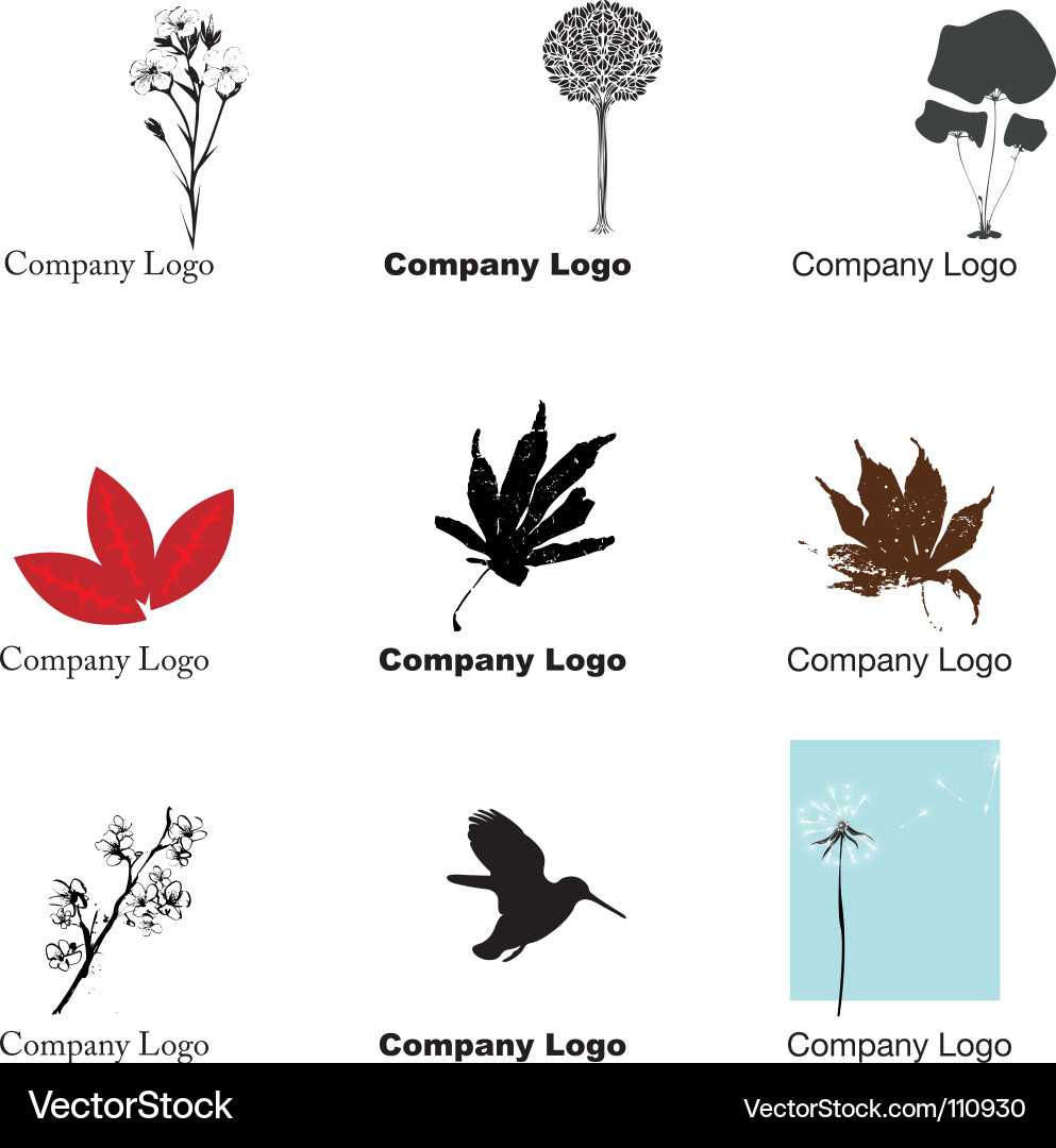 Nature logos Royalty Free Vector Image - VectorStock