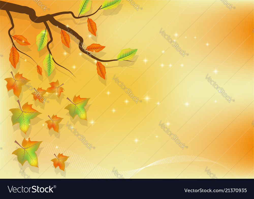 Autumn leaves abstract background Royalty Free Vector Image