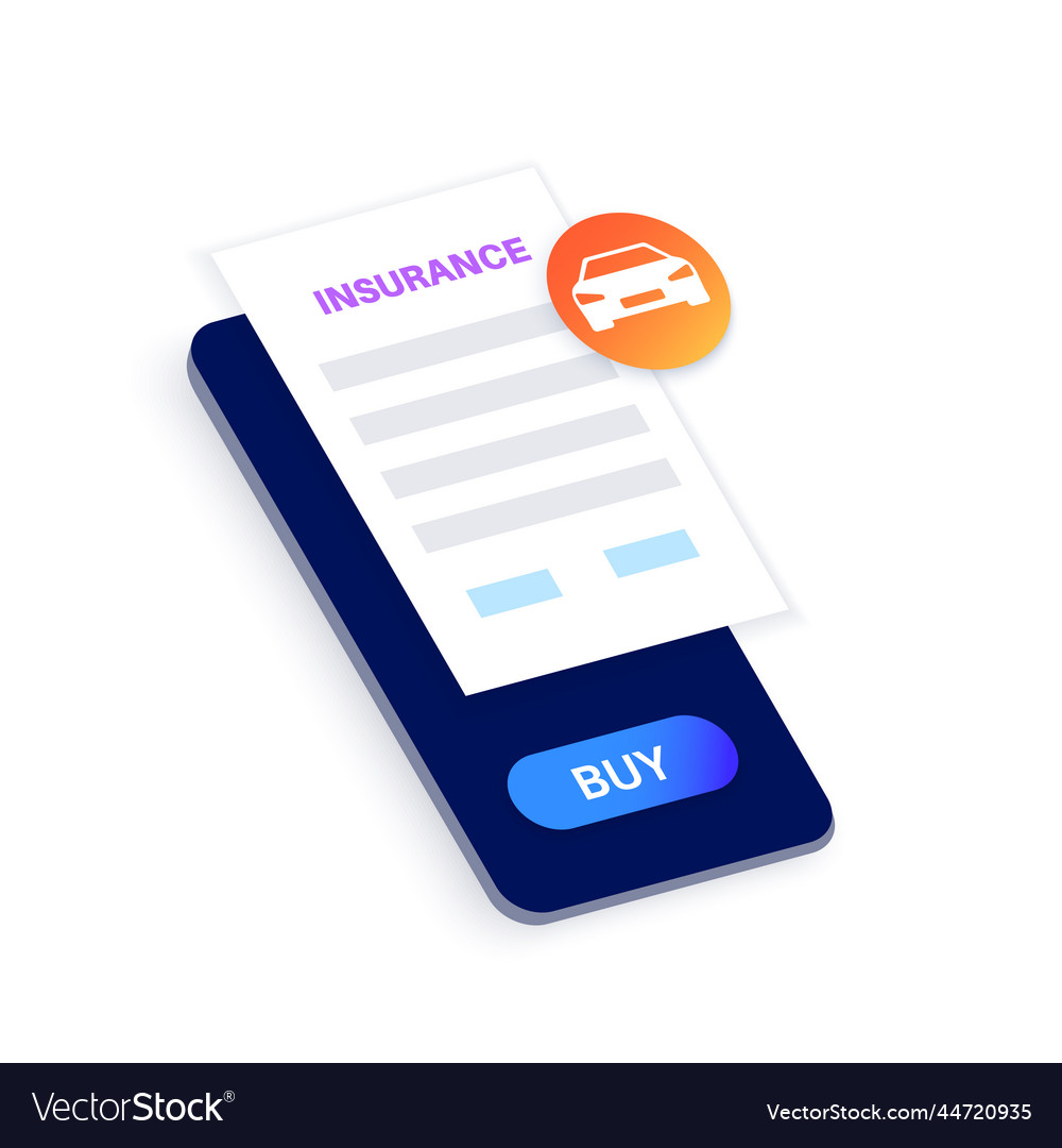 Car insurance online Royalty Free Vector Image