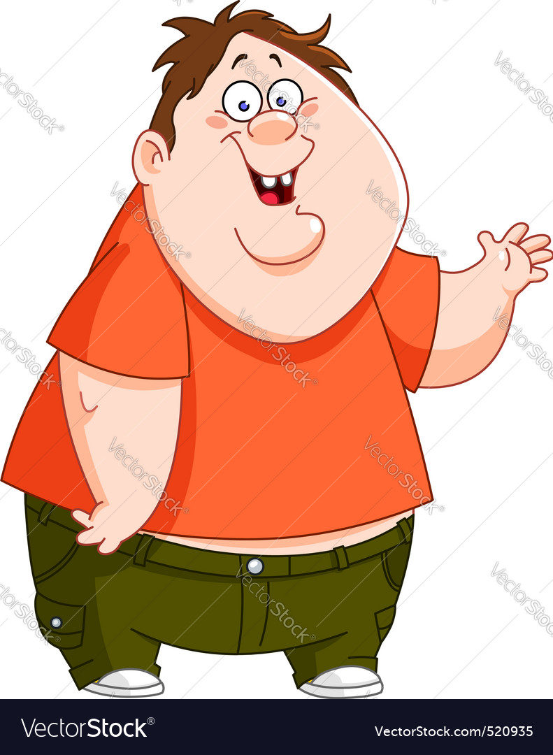 Fat kid Royalty Free Vector Image - VectorStock