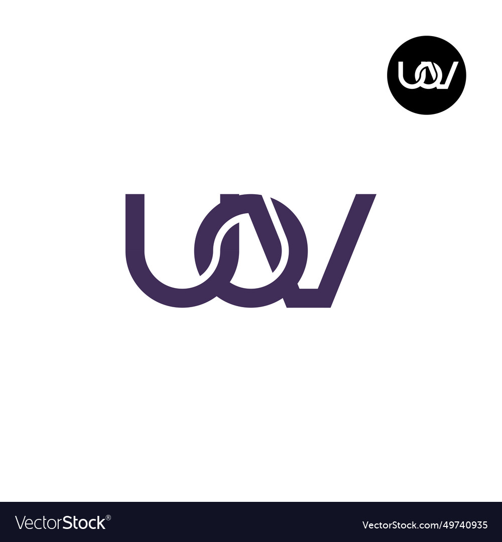 Letter uov monogram logo design Royalty Free Vector Image