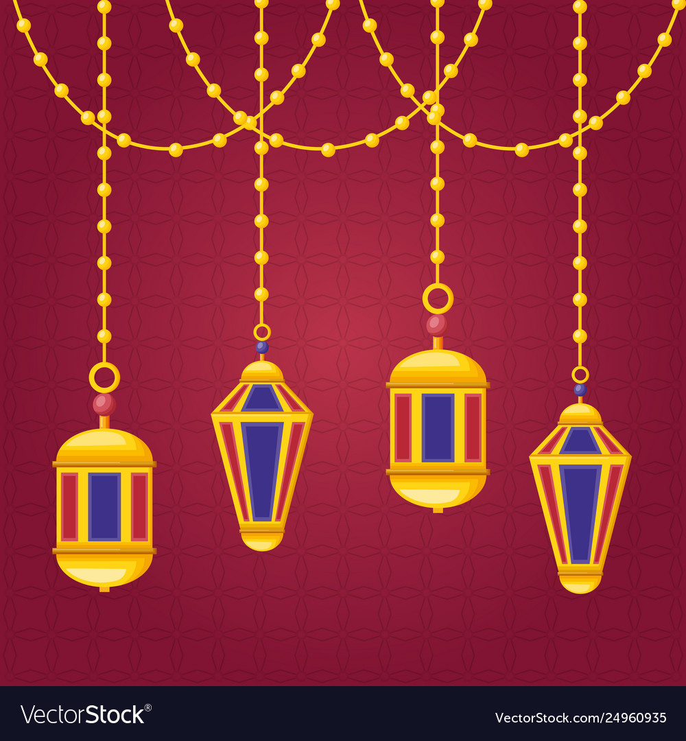 Ramadan kareem lantern Royalty Free Vector Image