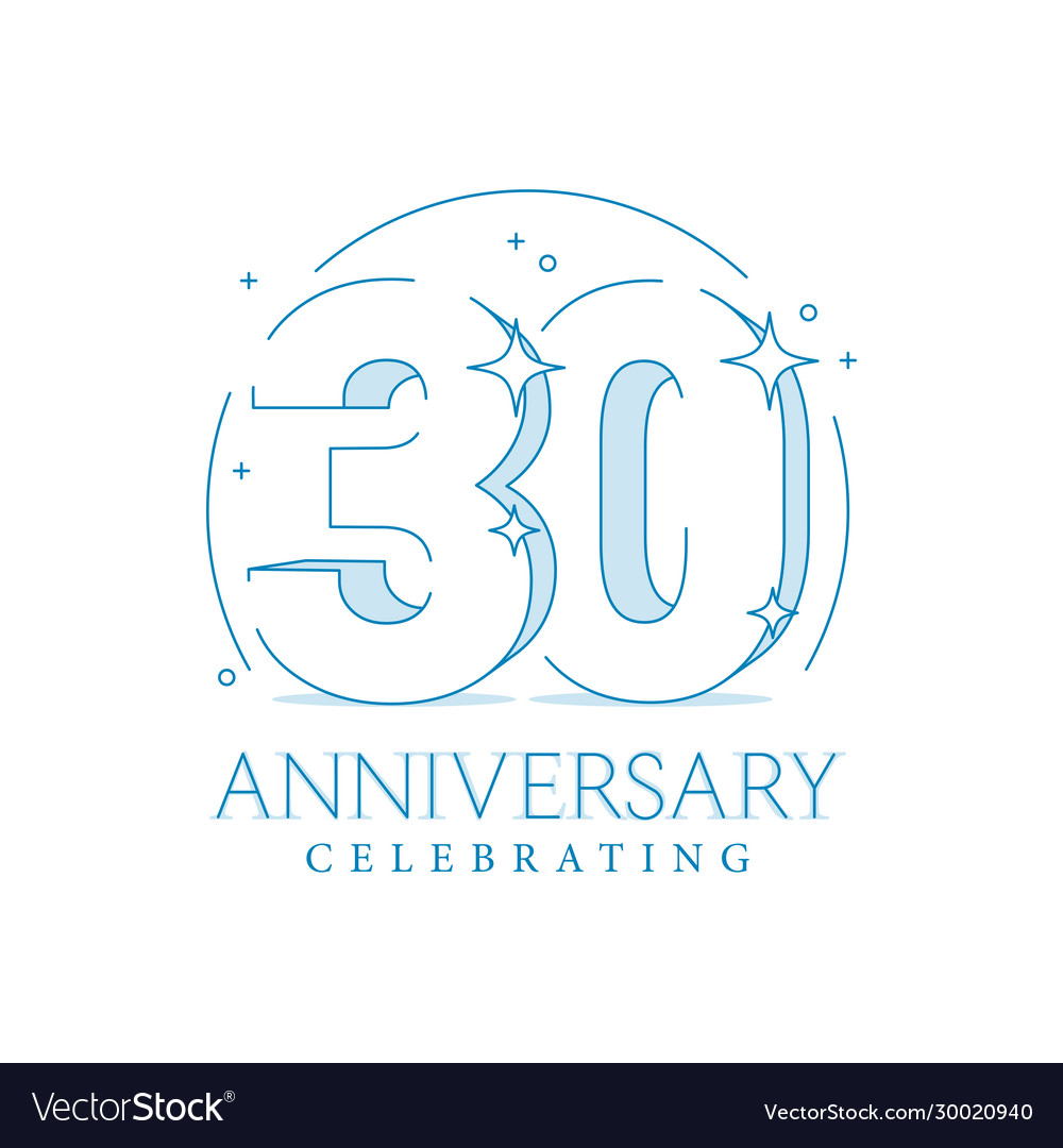 Anniversary 30 3d number twenty with sparkles vector image Anniversary 30 3d number twenty with sparkles