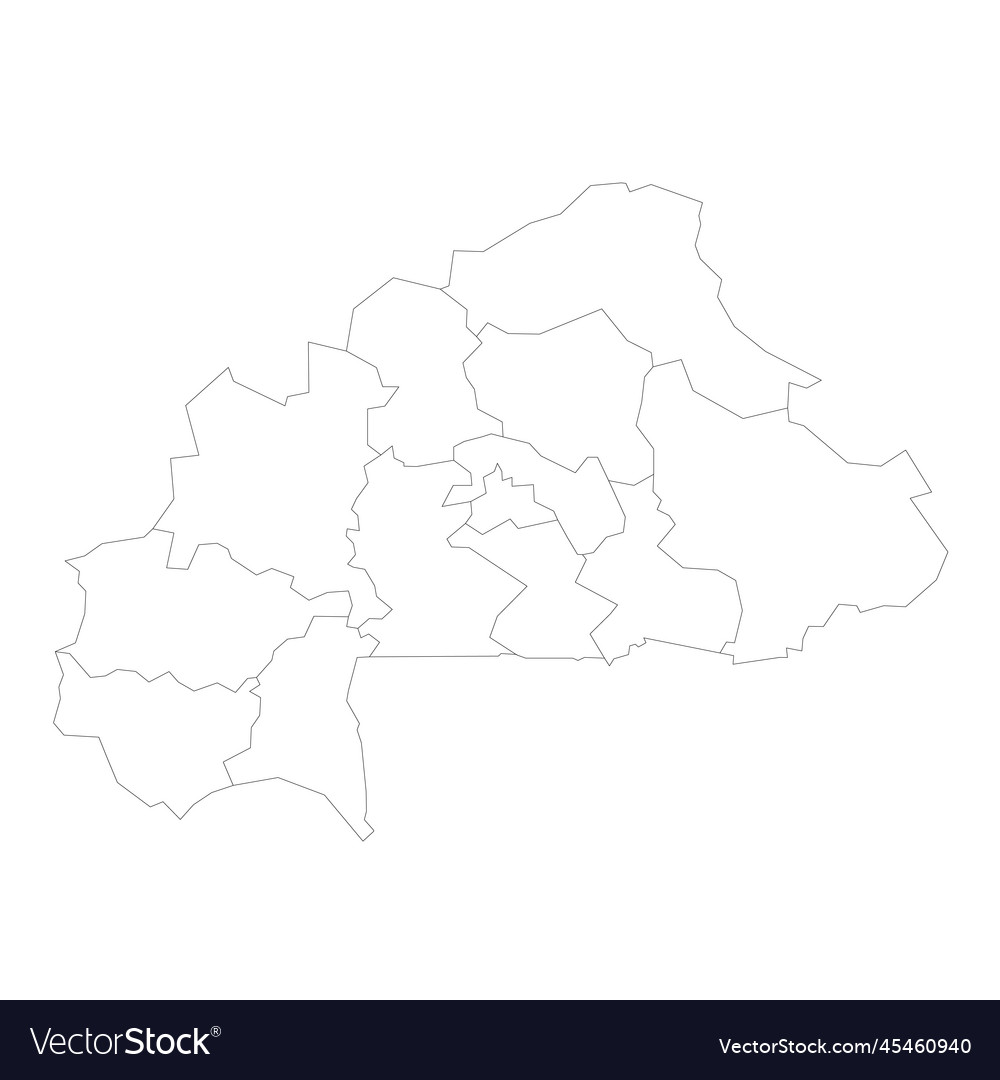 Burkina faso political map of administrative Vector Image