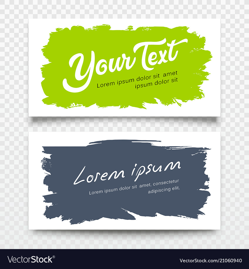 Business Name Card Brush Stroke Background Vector Image