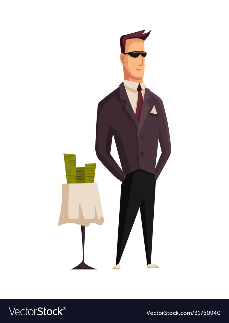 Cartoon rich people image a styled man