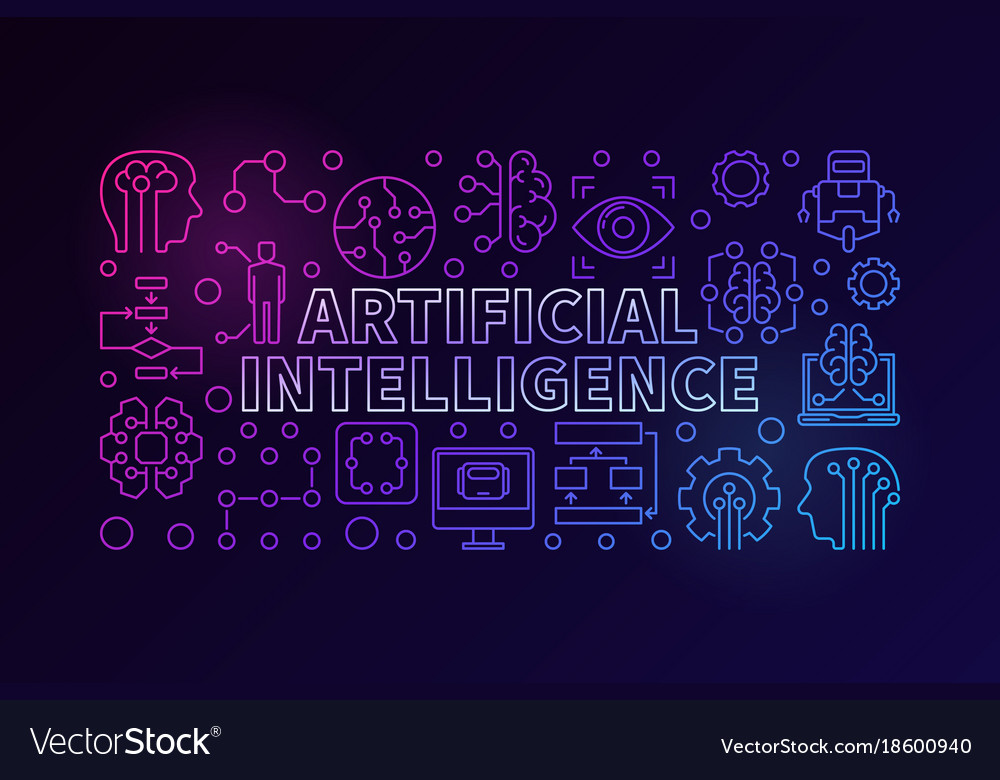 Modern colorful ai Royalty Free Vector Image - VectorStock