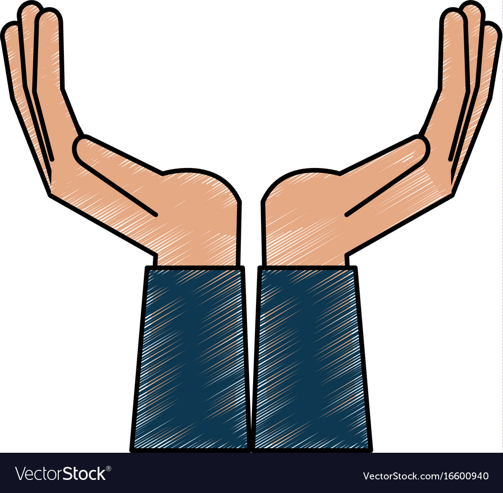 Open hands facing up icon image Royalty Free Vector Image