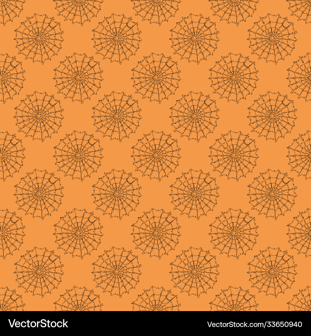 Seamless pattern line art Royalty Free Vector Image