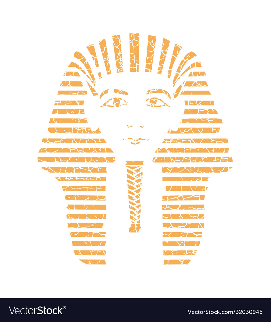 King Tut Tutankhamun Mask Royalty Free Vector Image