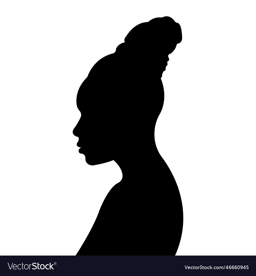 Silhouette of a black woman1 Royalty Free Vector Image