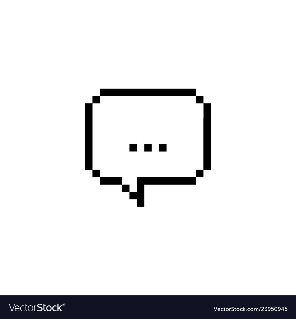 Three Dots Pixel Art Speech Bubble Royalty Free Vector Image