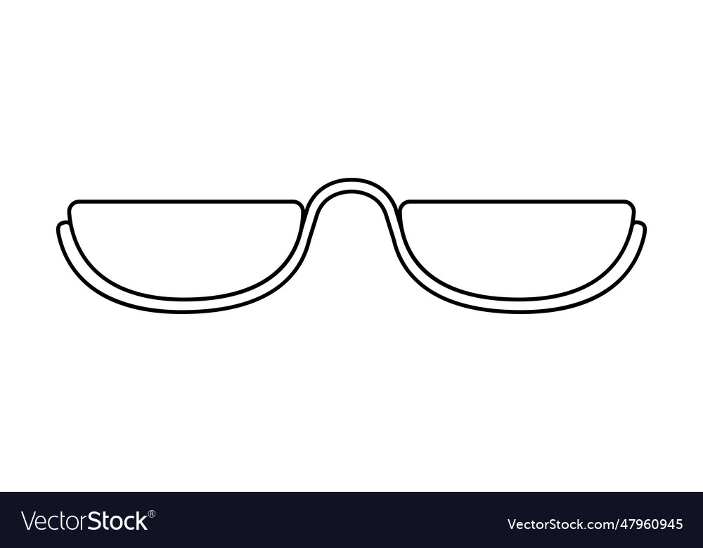 Top Rimless Frame Glasses Fashion Accessory Vector Image 4015