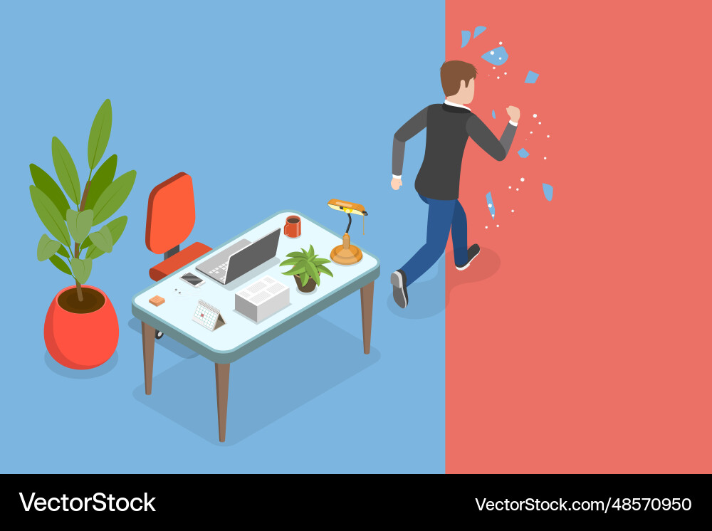 3d isometric flat conceptual Royalty Free Vector Image