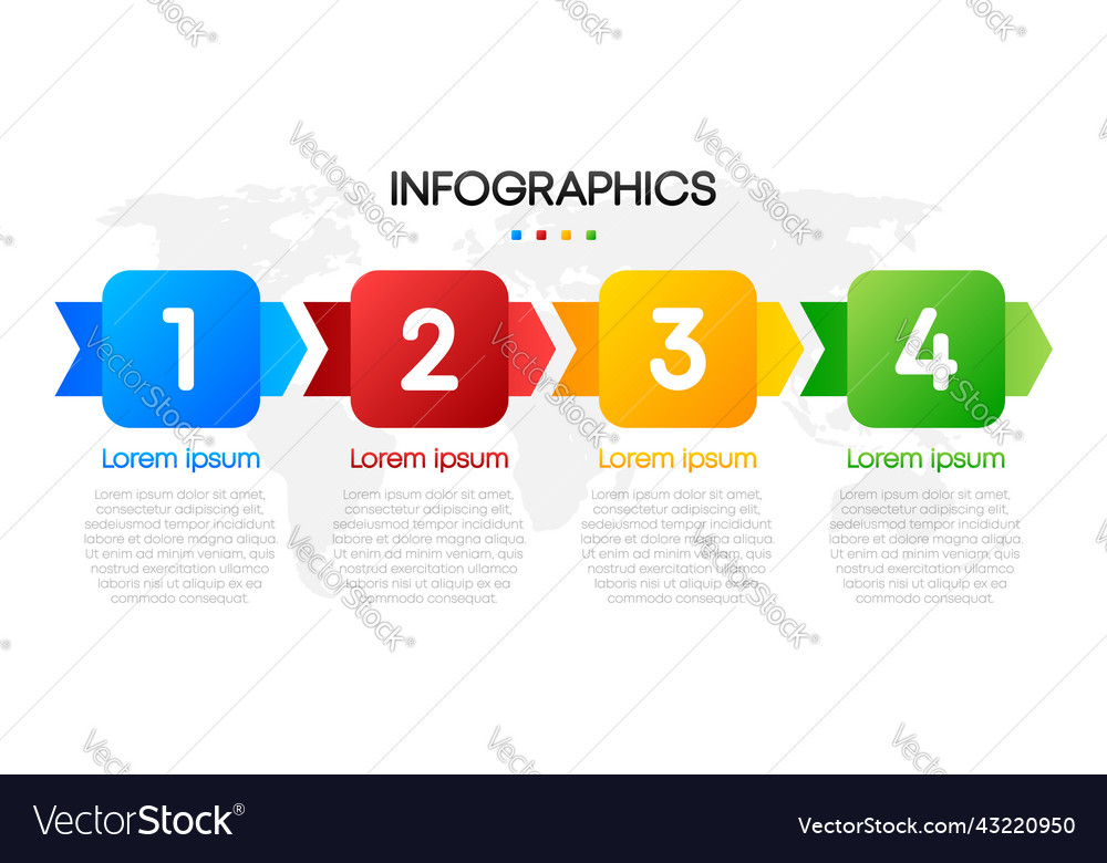 Business infographic data visualization square Vector Image
